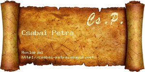 Csabai Petra névjegykártya